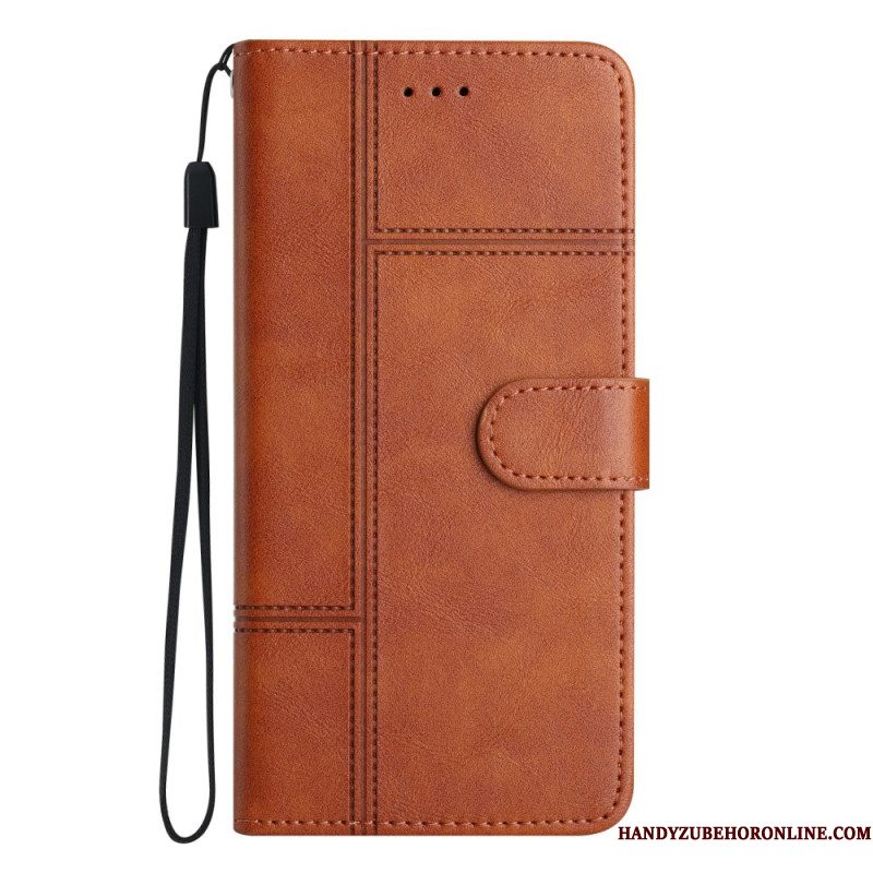 Leren Hoesje Samsung Galaxy S25 Ultra 5g Zakelijke Stijl Bescherming Hoesje