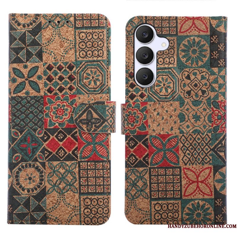 Leren Hoesje Samsung Galaxy S26 Etnisch Ontwerp Bescherming Hoesje