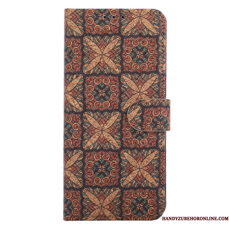 Leren Hoesje Samsung Galaxy S26 Etnisch Ontwerp Bescherming Hoesje