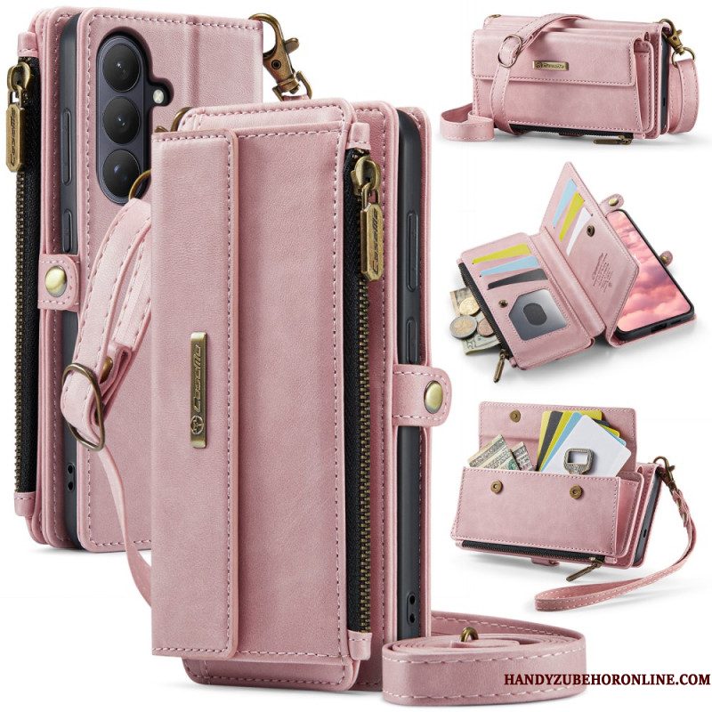 Leren Hoesje Samsung Galaxy S26 Plus Caseme Rfid-bescherming En Schouderband