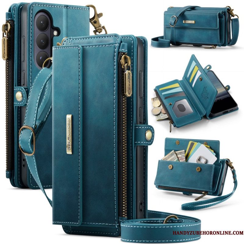 Leren Hoesje Samsung Galaxy S26 Plus Caseme Rfid-bescherming En Schouderband