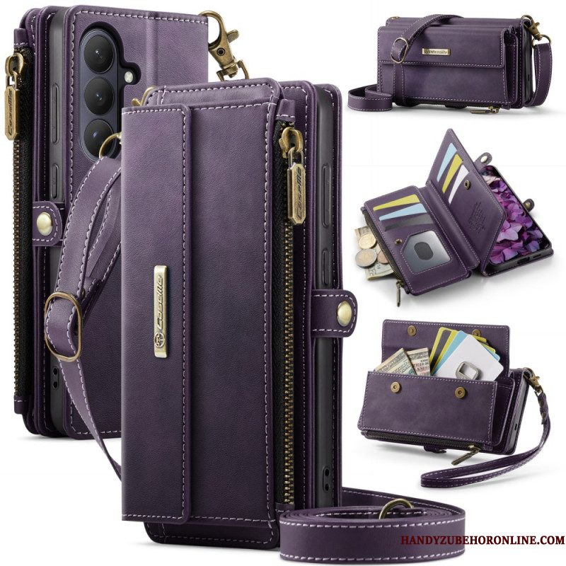 Leren Hoesje Samsung Galaxy S26 Plus Caseme Rfid-bescherming En Schouderband