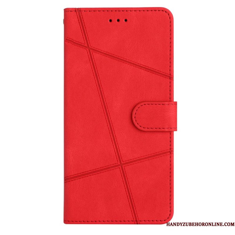 Leren Hoesje Samsung Galaxy S26 Plus Lijnen Bescherming Hoesje
