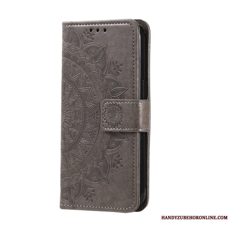 Leren Hoesje Samsung Galaxy S26 Plus Mandala Zon Bescherming Hoesje