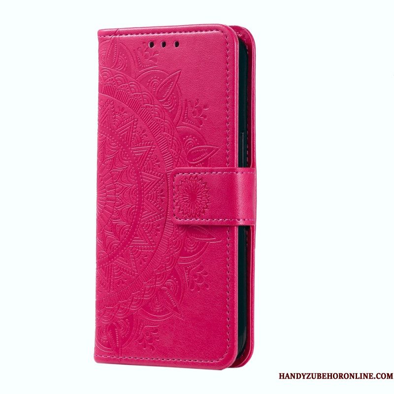 Leren Hoesje Samsung Galaxy S26 Plus Mandala Zon Bescherming Hoesje