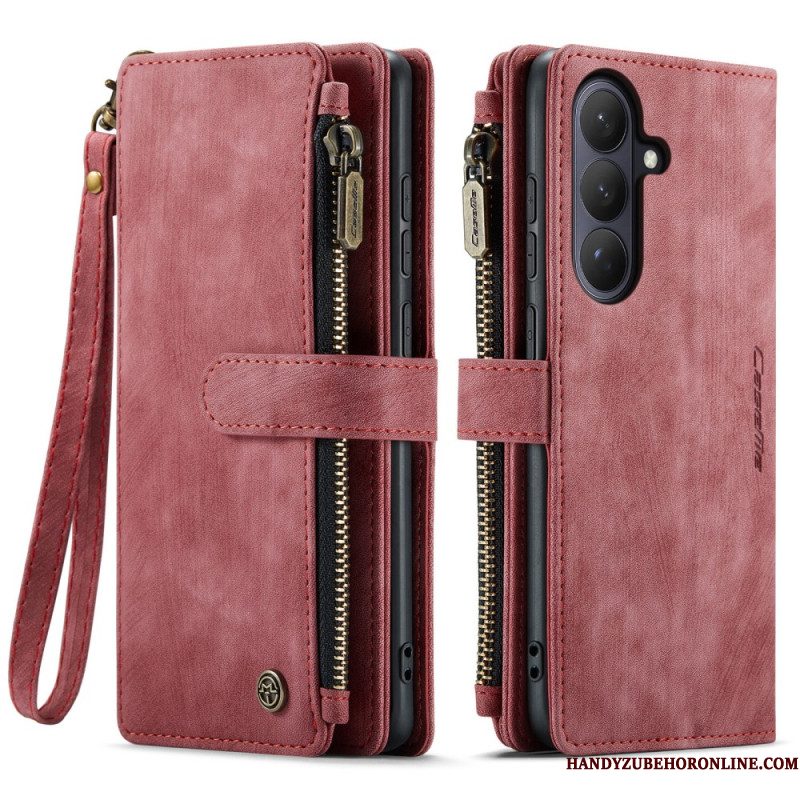 Leren Hoesje Samsung Galaxy S26 Plus Suède-effect Caseme Bescherming Hoesje