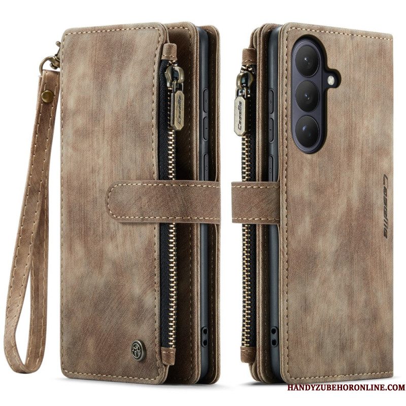 Leren Hoesje Samsung Galaxy S26 Plus Suède-effect Caseme Bescherming Hoesje