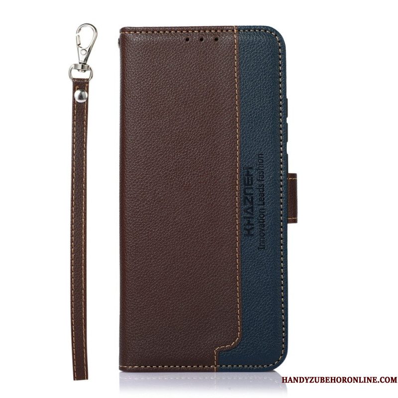 Leren Hoesje Samsung Galaxy S26 Plus Tweekleurig Khazneh Bescherming Hoesje