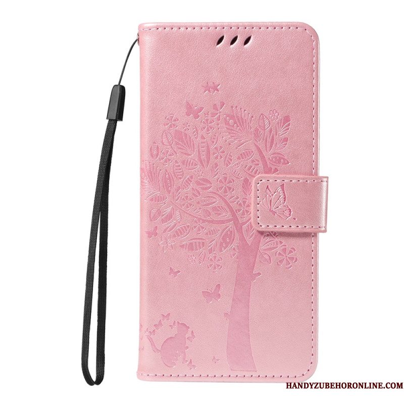 Leren Hoesje Samsung Galaxy S26 Ultra Kat En Boom Bescherming Hoesje