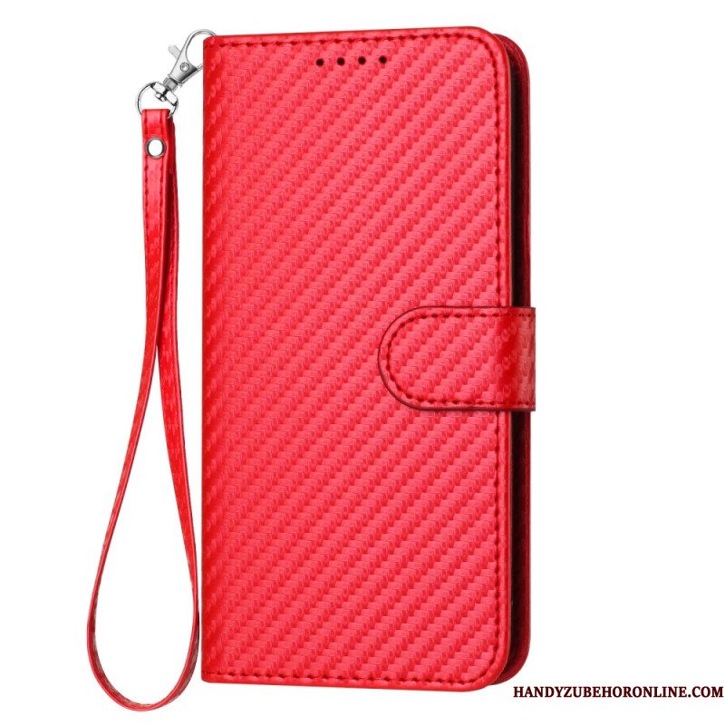 Leren Hoesje Samsung Galaxy S26 Ultra Koolstofvezel Bescherming Hoesje