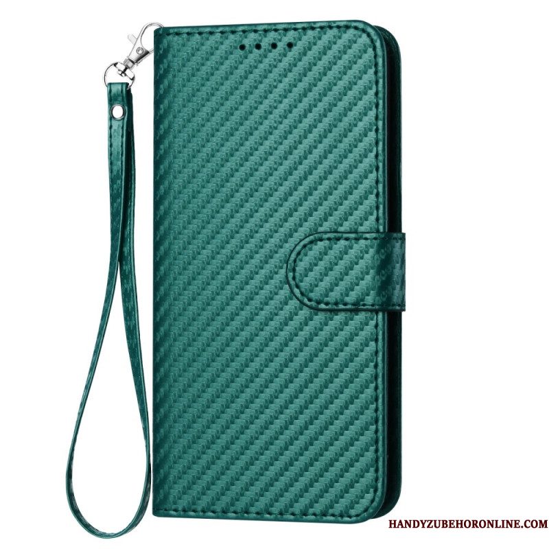Leren Hoesje Samsung Galaxy S26 Ultra Koolstofvezel Bescherming Hoesje