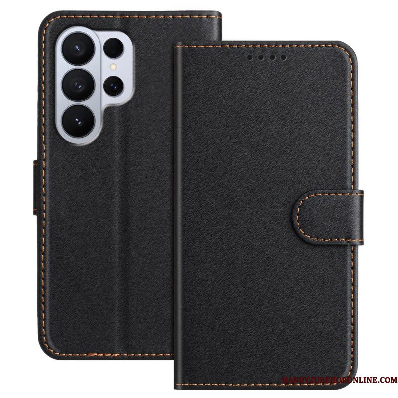 Leren Hoesje Samsung Galaxy S26 Ultra Stiksels