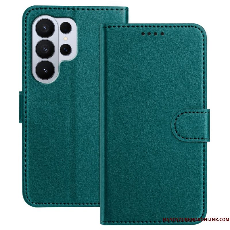 Leren Hoesje Samsung Galaxy S26 Ultra Stiksels