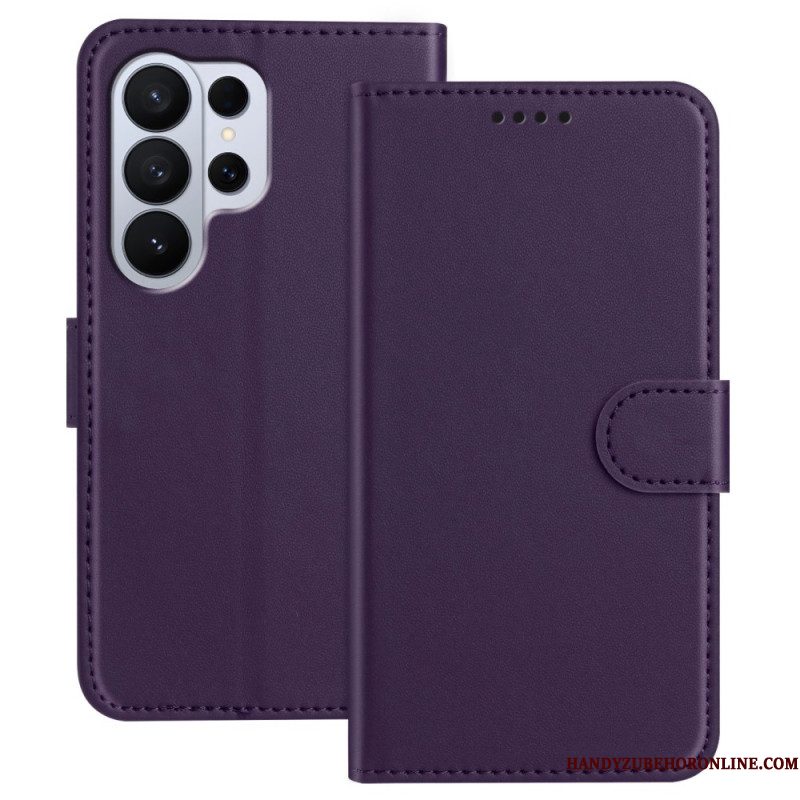 Leren Hoesje Samsung Galaxy S26 Ultra Stiksels