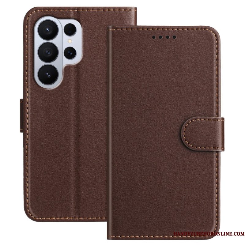 Leren Hoesje Samsung Galaxy S26 Ultra Stiksels