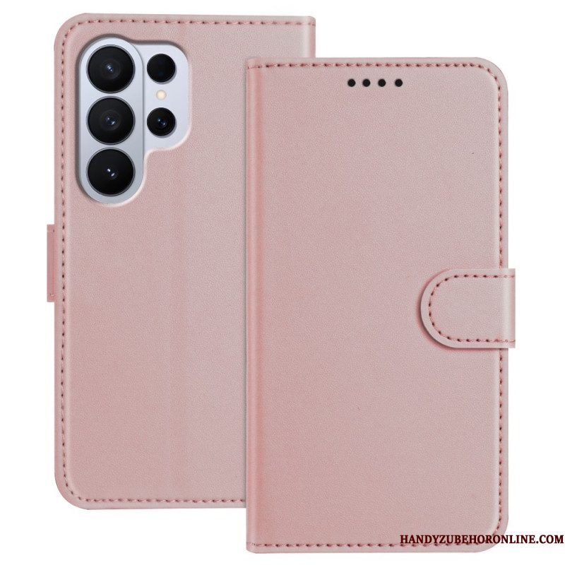 Leren Hoesje Samsung Galaxy S26 Ultra Stiksels