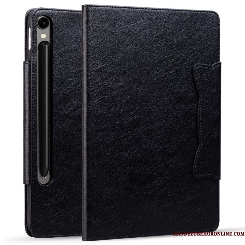 Leren Hoesje Samsung Galaxy Tab S10 Fe Plus Kattensluiting