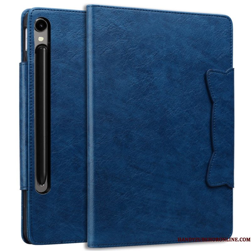 Leren Hoesje Samsung Galaxy Tab S10 Fe Plus Kattensluiting