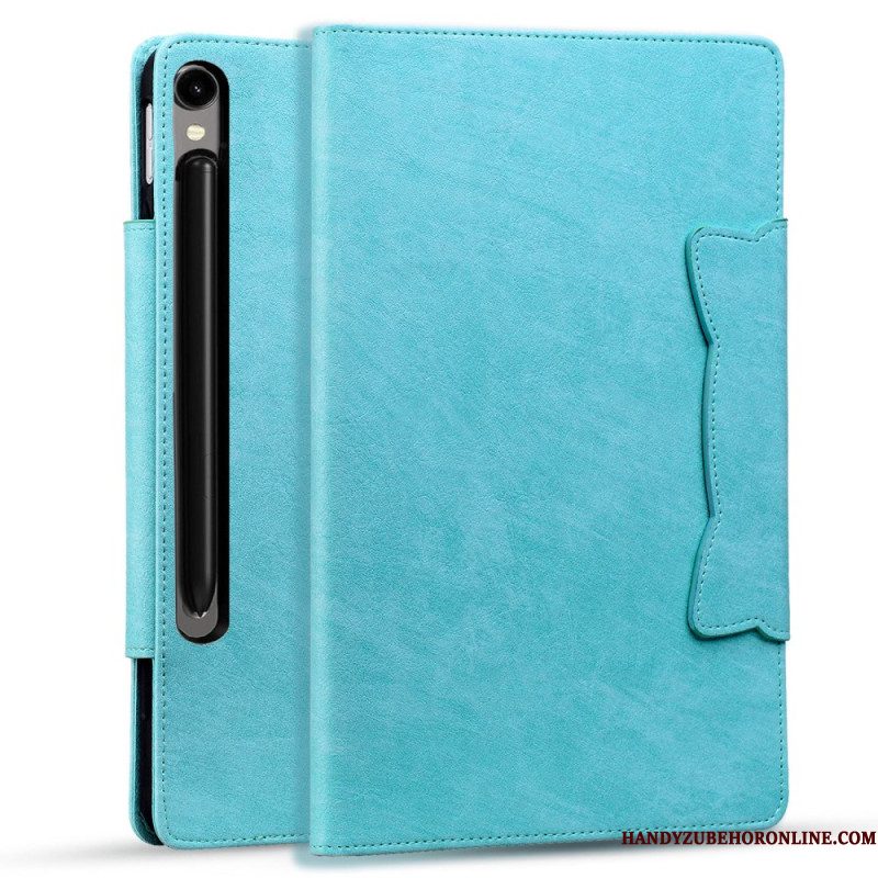 Leren Hoesje Samsung Galaxy Tab S10 Fe Plus Kattensluiting
