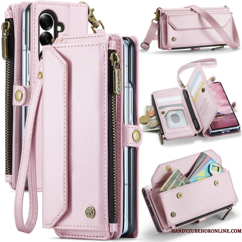 Leren Hoesje Samsung Galaxy Z Fold 7 Caseme Portemonnee Bescherming Hoesje