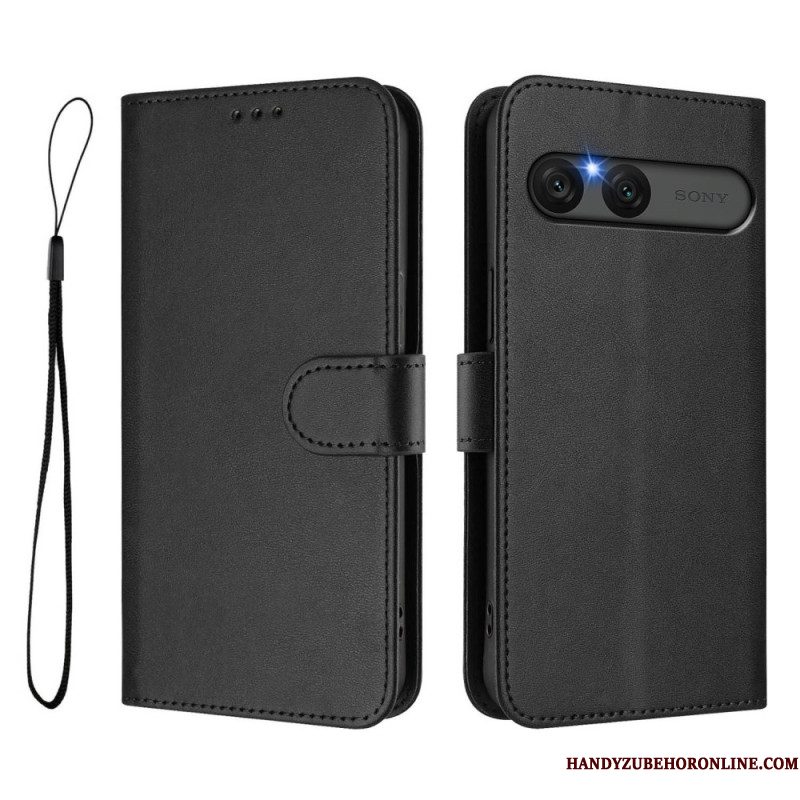 Leren Hoesje Sony Xperia 10 Vii Leer-effect Bescherming Hoesje