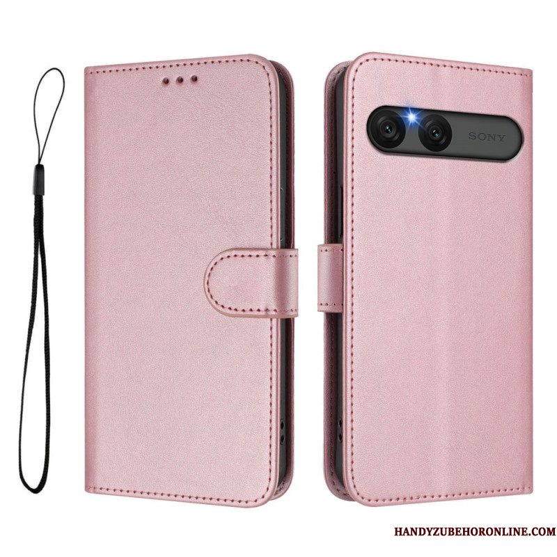 Leren Hoesje Sony Xperia 10 Vii Leer-effect Bescherming Hoesje