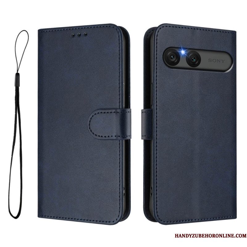 Leren Hoesje Sony Xperia 10 Vii Leer-effect Bescherming Hoesje