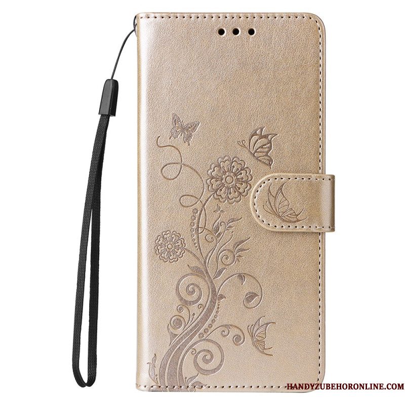 Leren Hoesje Voor Huawei Nova 13 Bloemenpatroon