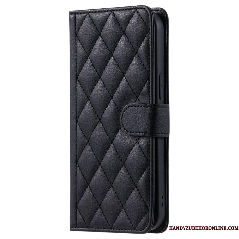 Leren Hoesje Voor Samsung Galaxy A17 4g / 5g Gewatteerde Stijl