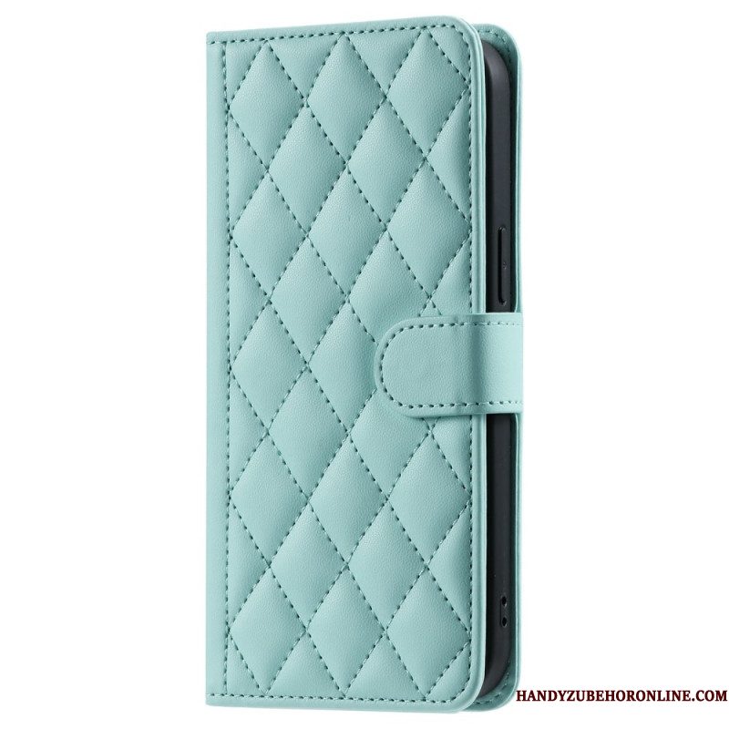 Leren Hoesje Voor Samsung Galaxy A17 4g / 5g Gewatteerde Stijl