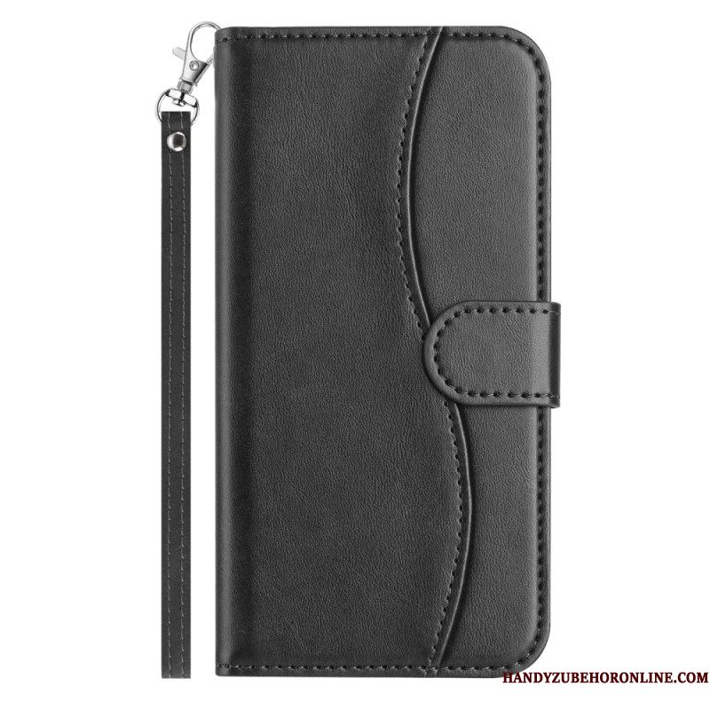 Leren Hoesje Voor Samsung Galaxy S25 5g Edge Bandontwerp