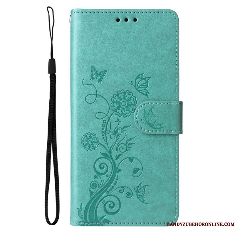 Leren Hoesje Voor Samsung Galaxy S25 5g Kleine Bloemen