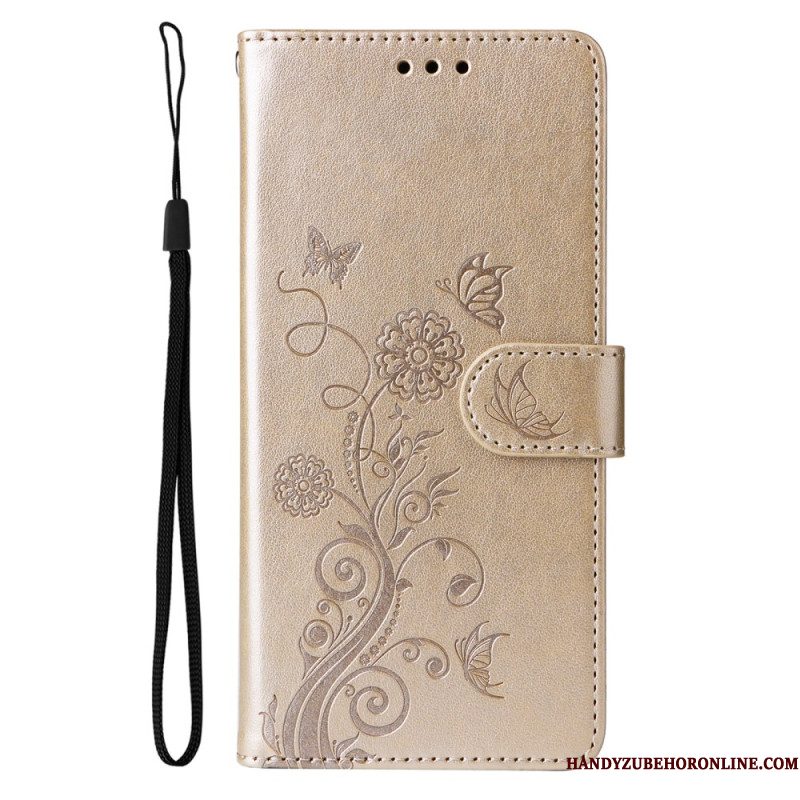 Leren Hoesje Voor Samsung Galaxy S25 5g Kleine Bloemen