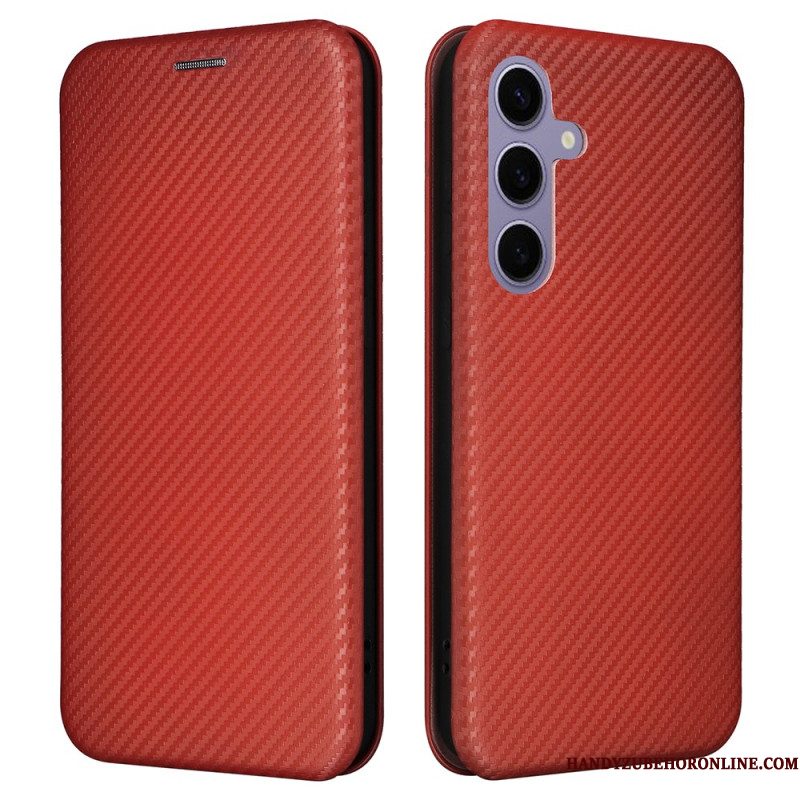 Leren Hoesje Voor Samsung Galaxy S25 5g Koolstofvezel