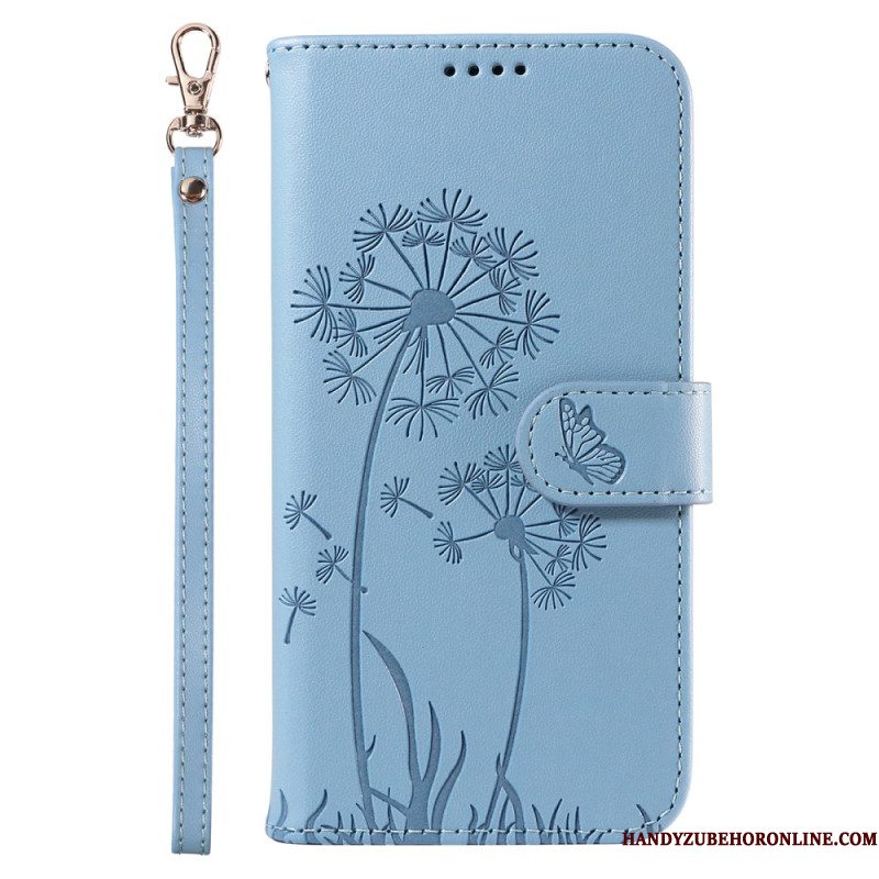 Leren Hoesje Voor Samsung Galaxy S25 5g Paardenbloembandje