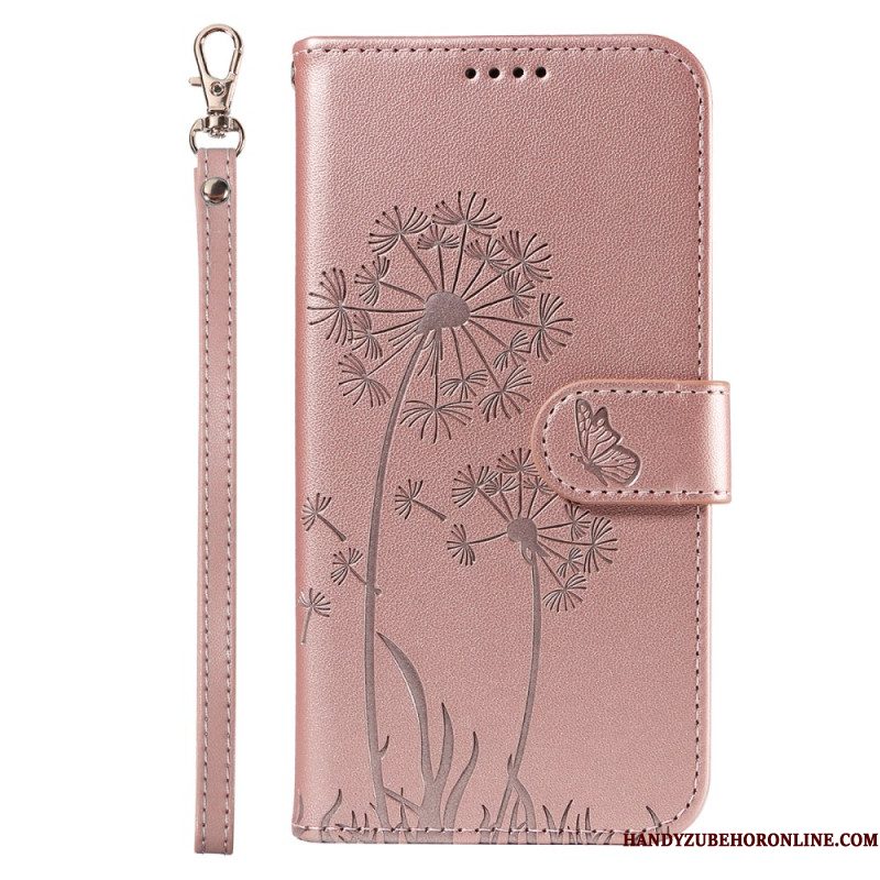 Leren Hoesje Voor Samsung Galaxy S25 5g Paardenbloembandje