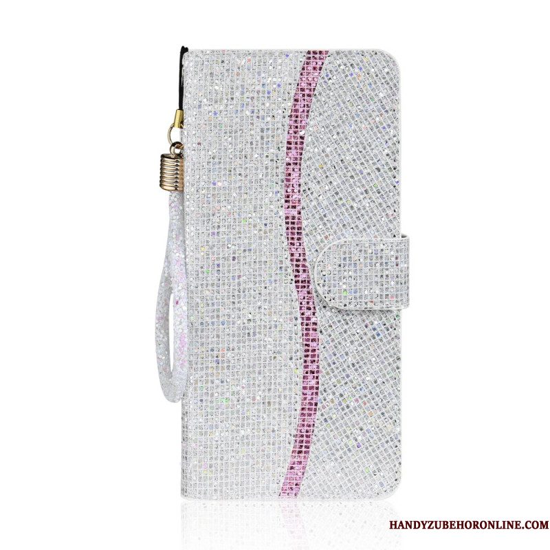 Leren Hoesje Voor Samsung Galaxy S25 Fe S-design Met Pailletten
