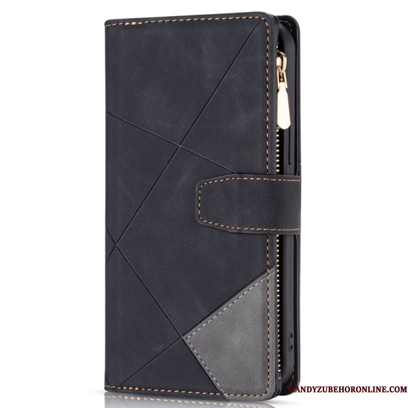 Leren Hoesje Voor Samsung Galaxy S25 Plus 5g Portemonnee Met Geometrisch Patroon