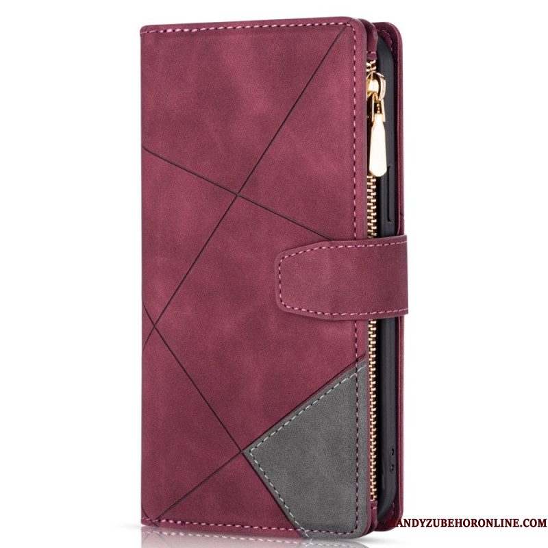 Leren Hoesje Voor Samsung Galaxy S25 Plus 5g Portemonnee Met Geometrisch Patroon