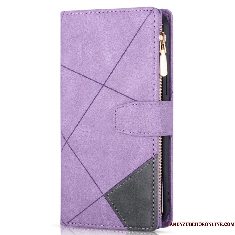 Leren Hoesje Voor Samsung Galaxy S25 Plus 5g Portemonnee Met Geometrisch Patroon