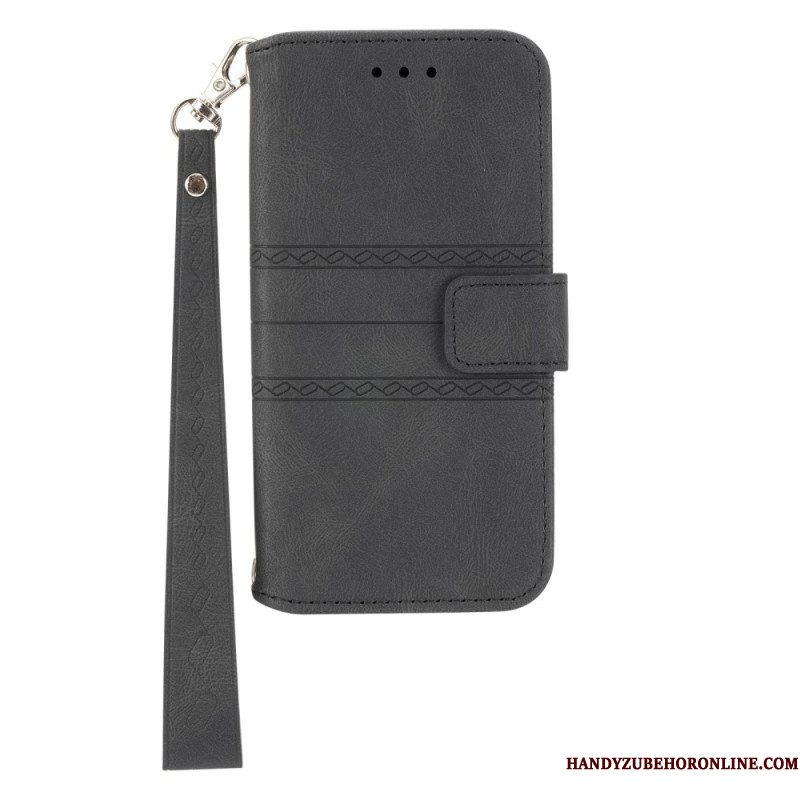Leren Hoesje Voor Samsung Galaxy S25 Plus 5g Rand En Bandje