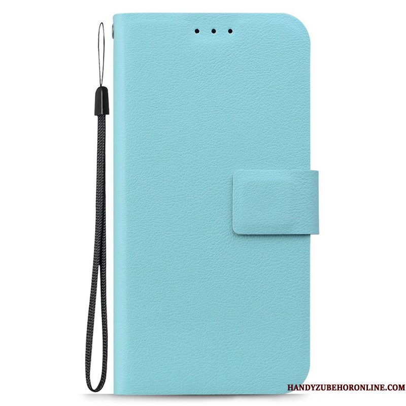 Leren Hoesje Voor Samsung Galaxy S25 Ultra 5g Effen Leerlook Met Bandje