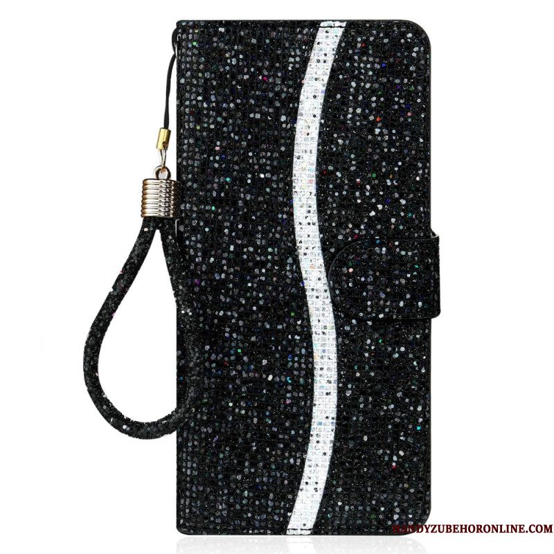 Leren Hoesje Voor Samsung Galaxy S25 Ultra 5g Portemonnee Met Pailletten