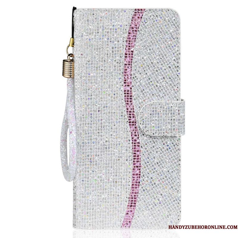 Leren Hoesje Voor Samsung Galaxy S25 Ultra 5g Portemonnee Met Pailletten