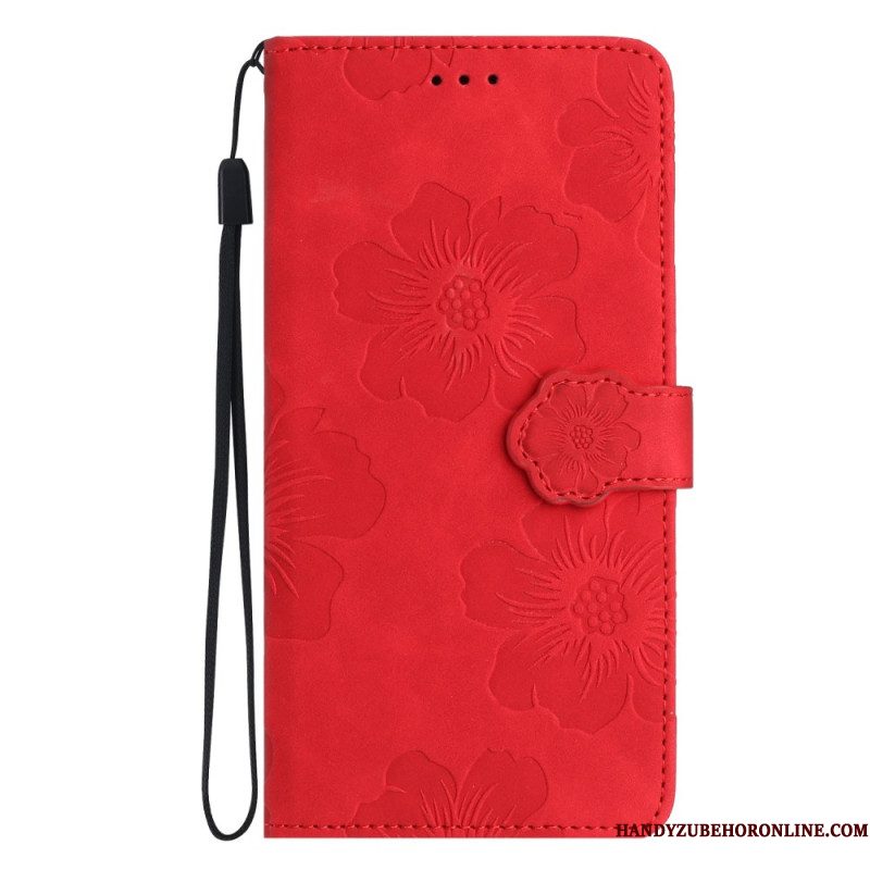 Leren Hoesje Voor Samsung Galaxy S25 Ultra 5g Verfijnd Bloemenpatroon