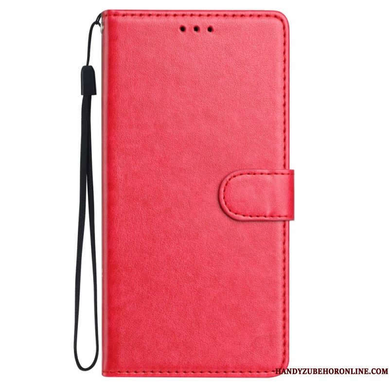 Leren Hoesje Voor Samsung Galaxy S26 Plus Effen Leerlook