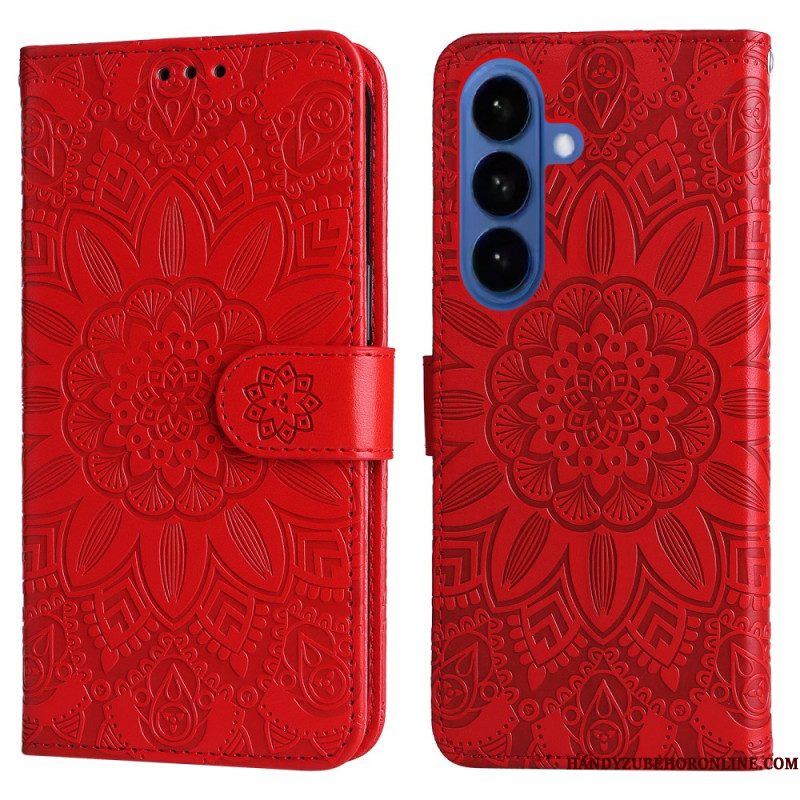 Leren Hoesje Voor Samsung Galaxy S26 Plus Mandala