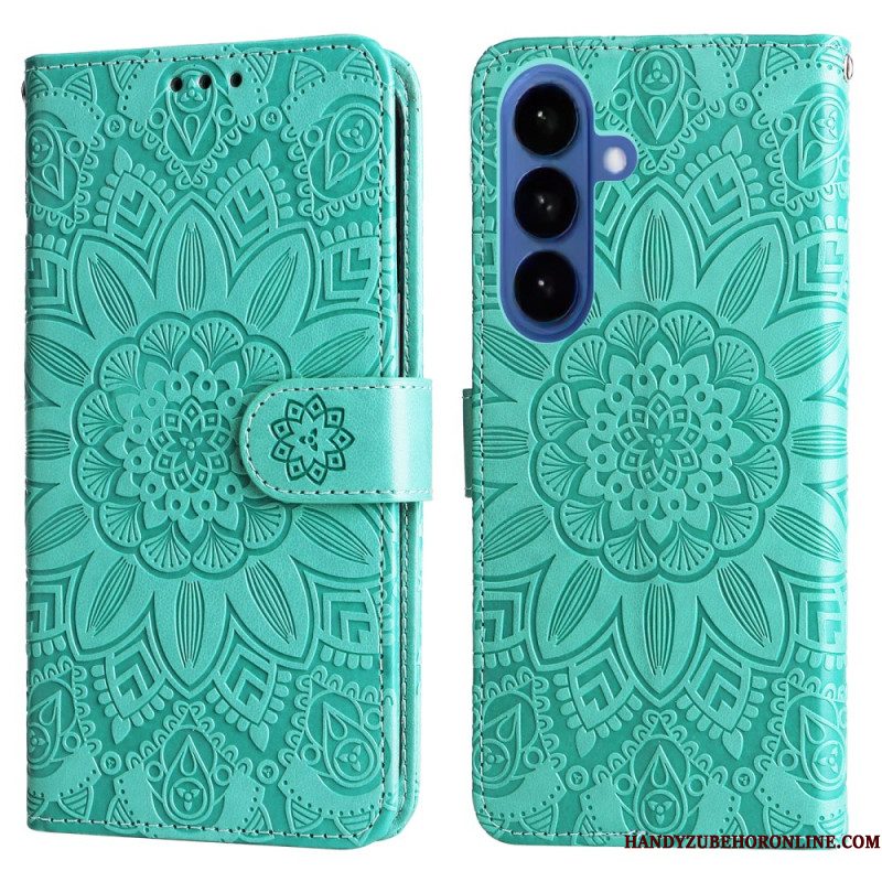 Leren Hoesje Voor Samsung Galaxy S26 Plus Mandala