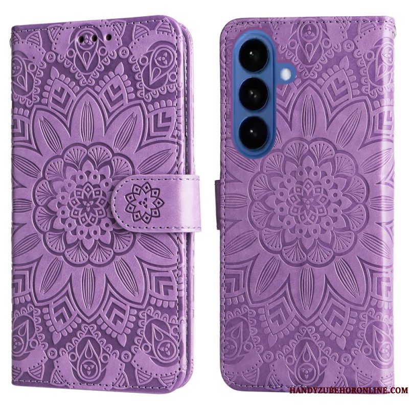 Leren Hoesje Voor Samsung Galaxy S26 Plus Mandala