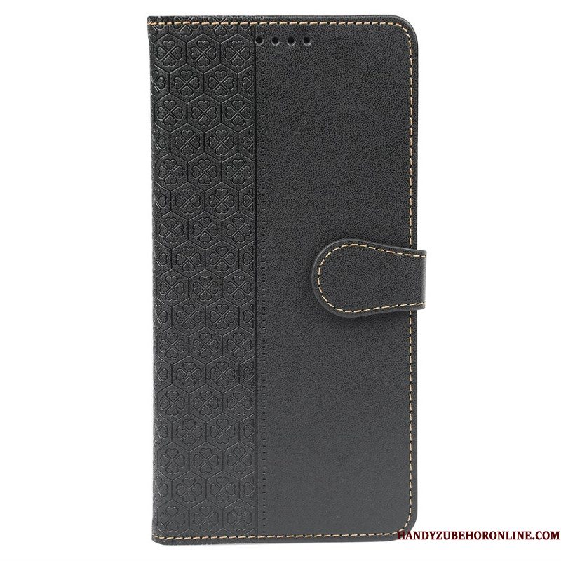Leren Hoesje Voor Samsung Galaxy S26 Vierblad Klavertjes